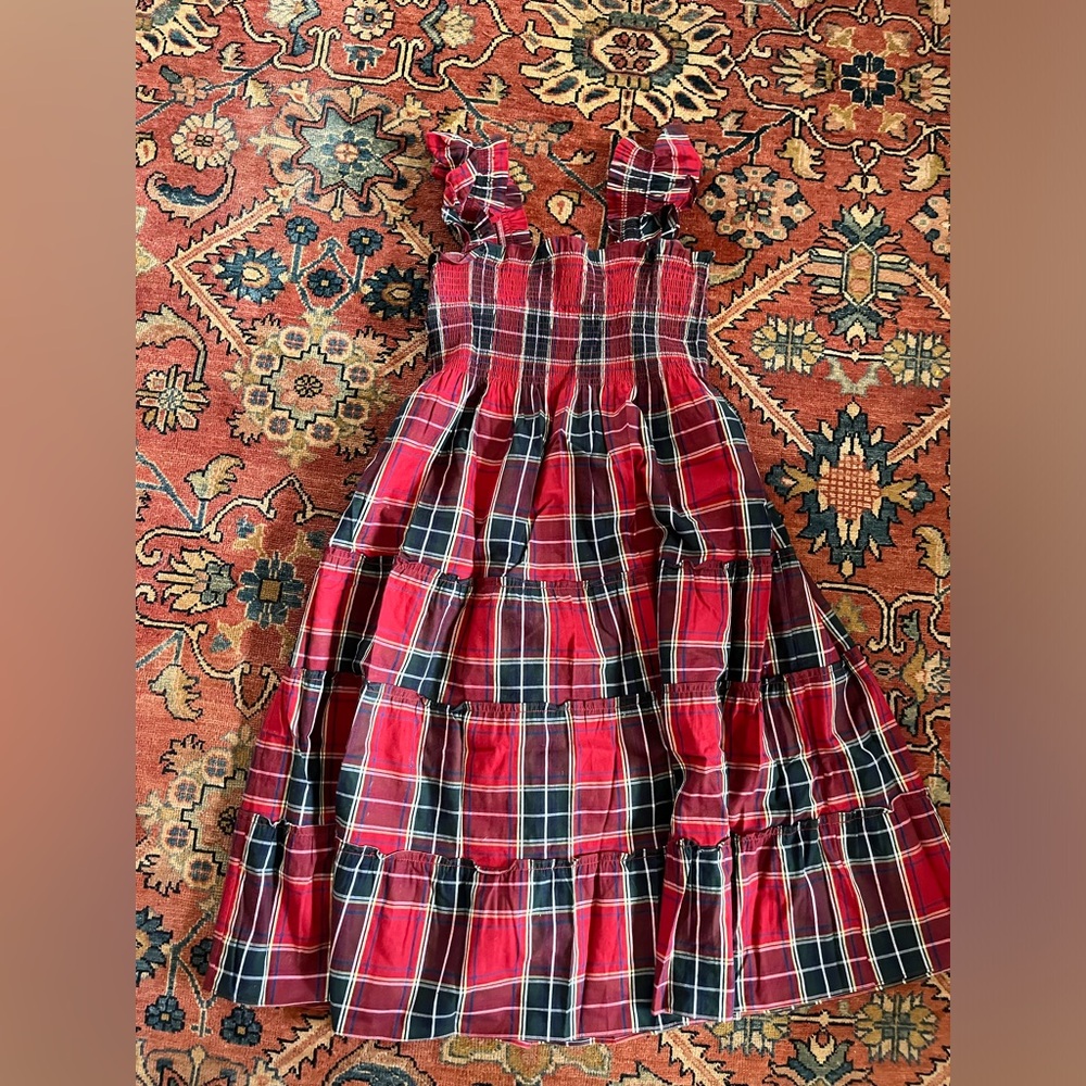 HillHouse home Red Tartan Ellie nap Dress